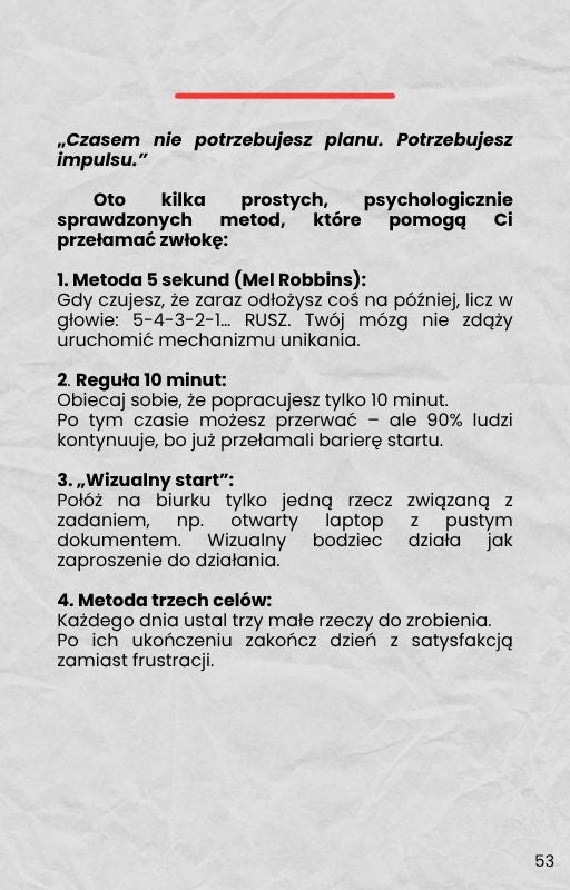 Jak przestać wszystko odkładać – 7-dniowy plan na życie bez prokrastynacji (Ebook)